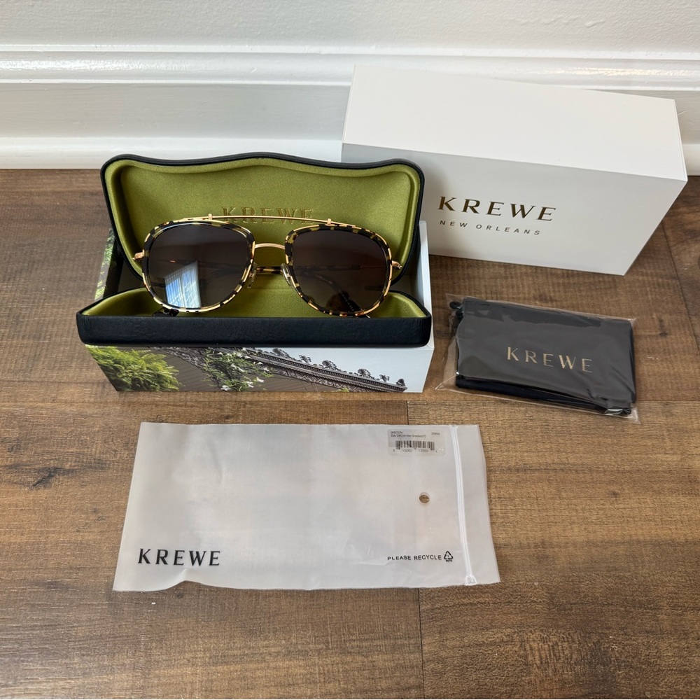 Krewe Breton Exclusive Aviator - Zulu 24K Polarized - worn twice